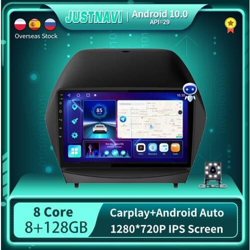 JUSTNAVI Car Radio Android 10 For Hyundai Tucson 2 IX35 2009-2015 Multimedia Video Player WIFI Carplay Auto DSP Navigation 10
