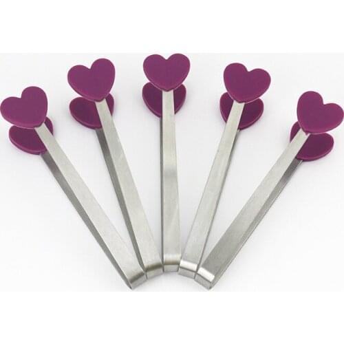 Creative Silica Gel Clip Non-Slip Ice Clip Stainless Steel Mini Food Clip Fruit Clip