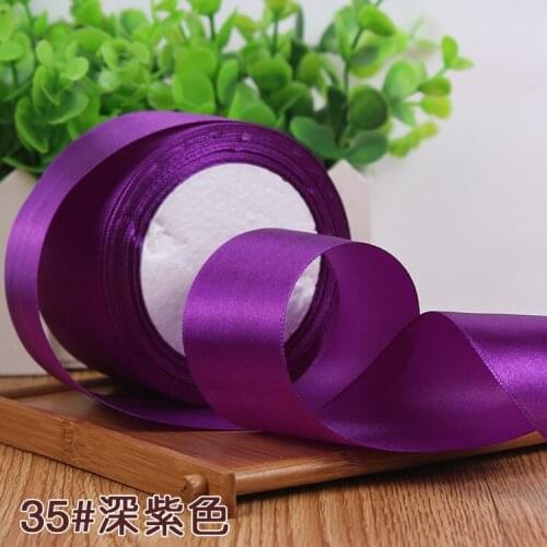 6/10/15/20/25/40/50mm Dark Purple Satin Ribbons Christmas Birthday Party Wedding Decoration DIY Crafts Gift Box Packaging Ribbon