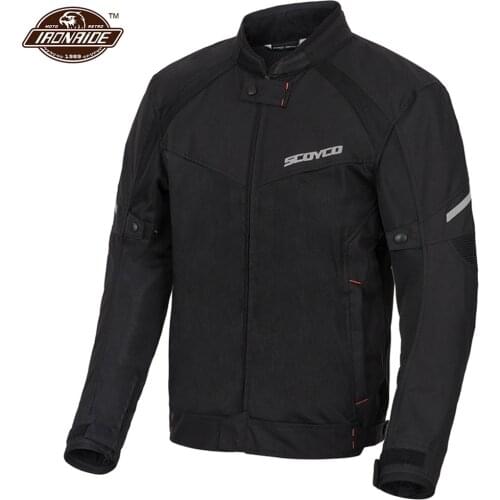 SCOYCO Summer Motorcycle Jacket Men Motocross Off-Road Jacket Motor Racing Jacket Breathable Mesh Moto Jacket Protective Gear