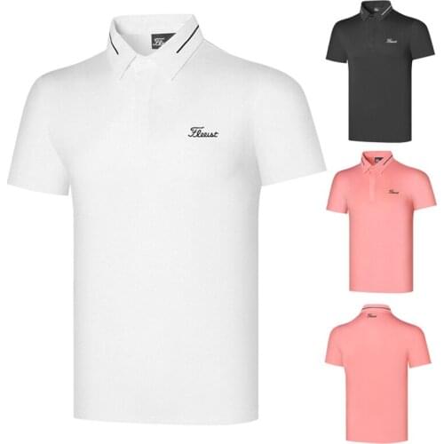 Mens Golf Clothing Short-sleeved Quick-drying Casual Loose Sweat-absorbent Polo Shirt Golf Wear