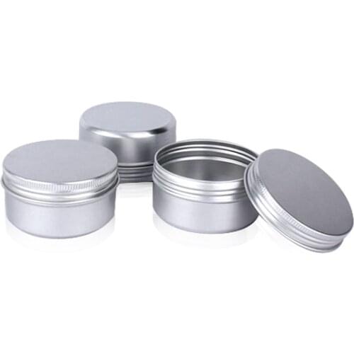 New 12 Pack 80Ml Tins Containers Tea Aluminum Box Round Metal Lip Balm Balm Storage Box Jar Containers With Screw Cap For Lip