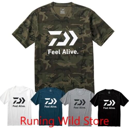 2022 New DAWA Fishing T-Shirt Quick-dry Breathable Fishing Clothes Printed Short Sleeve Fishing Clothing DAIWA Fishing Jersey