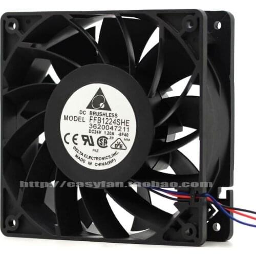 NEW DELTA 12038 24V 1.2A FFB1224SHE 12CM frequency cooling fan