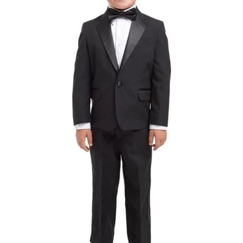 2021 Autumn Children Costume Fashion Leisure Black Children Slim Suit Handsome For Wedding Dress Tuxedo Suits (Jacket + Pants)