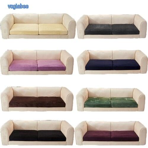 Plush Sofa Cushion Cover Elastic Universal All-inclusive Seat Slipcovers Washable Removable Protectors Living Room Decoration