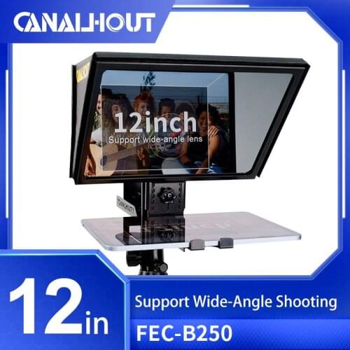 Liftable teleprompter with Tempered Beam Splitter 70/30 Glass Supports Wide-Angle Shooting, Recording Short Videos (12”- liftab