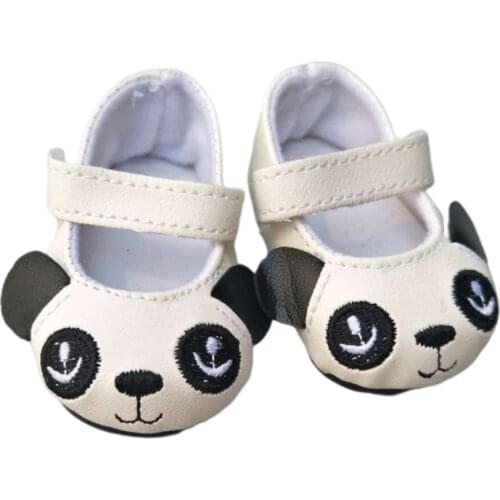 Suitable for 43 cm Doll Panda Shoes fits For 18 inch Girl Doll Toy Boots Doll Accessories
