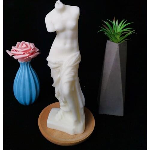 PRZY Mould Silicone Human Statue Molds Broken Arm Venus Mold Soap Molds Handmade Goddess Soap Clay Resin Candle Mould TS0188