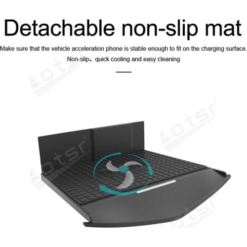 QI Wireless Charge Special On-Board Charge Phone Charge Panel Android For Cadillac XTS ATS 2017 - 2019 Pad Non-slip Accessories