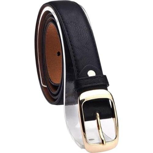 Hot Fashion Women Belt Faux Leather Solid Color Leopard Print Waist Belt Strap Waistband Adult