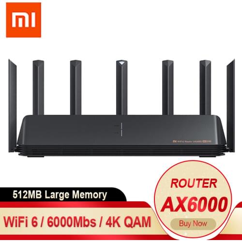 Xiaomi AX3600 WiFi6 AIoT Router 2.4G/5G Dual Band 6000Mbps Wireless Rate 7*Antennas Mesh Networking 4K QAM Wifi Router Amplifier