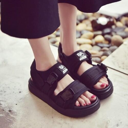 Womens Shoes Platform Sandals Summer New Couple Models Velcro Thick-soled Leisure Comfortable Beach Sandals Women Mens Sandals