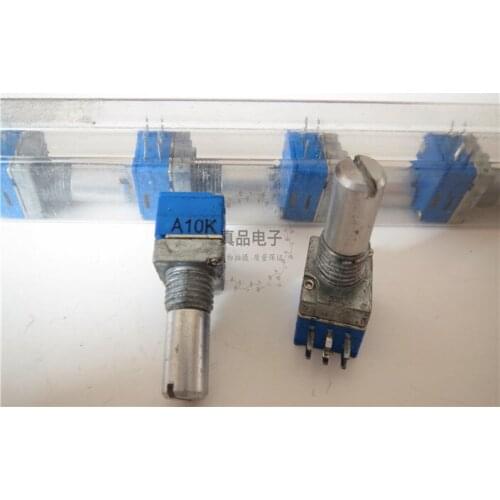 Type A103 Import Taiwan VIMEX A10K Double 6 Pin Precision Seal Potentiometer Handle Length 15MM Round shaft switch