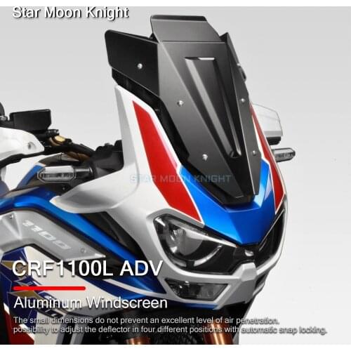 For HONDA Africa Twin CRF1100L CRF 1100 L Adventure Motorcycle Windshield Windscreen Cover Aluminum Alloy Wind Shield Deflectore