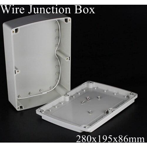 280x195x86mm ABS IP65 Waterproof Plastic Wire Junction Box Distribution Enclosure Project Case Electronic Terminal Instrument