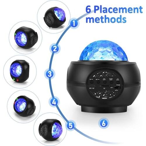 Starry Sky Night Light Christmas Gift Stage Disco Colorful Party Galaxy Light USB LED Rotate Gimbal Laser Remote Lamp Dropship