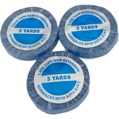 1 roll 3 yards Blue lace front support tape for hair extension double side tape for tape hair extension