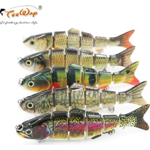 12.5cm 25g 6-segement Isca Artificial Pike Lure Muskie Fishing Lures Swimbait Crankbait Hard Bait Fishing Accessory