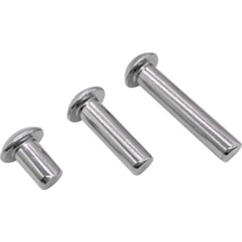 10/50pcs M2 M2.5 M3 M4 M5 M6 A2-70 304 Stainless Steel Button Round Head Solid Rivet Self Plugging GB867