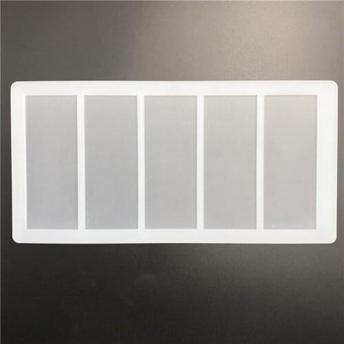 5 Cavity Chocolate Mold Rectangle Fondant Silicone White Cake Mold Chocolate Insert Cookie Decorating Tools #60