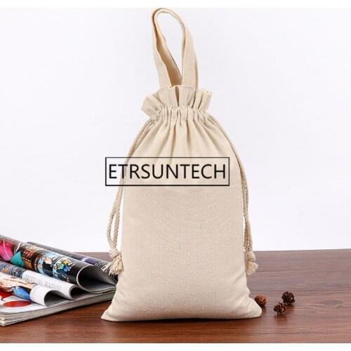 50pcs Cotton Fabric Drawstring Storage Bag Food Underwear Socks Jewelry Organizer Kitchen Environmental Flour Rice Holder
