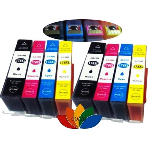 8x Compatible hp 178 XL ink cartridge for HP Photosmart 6380 C6300 C5300 C5383 printer