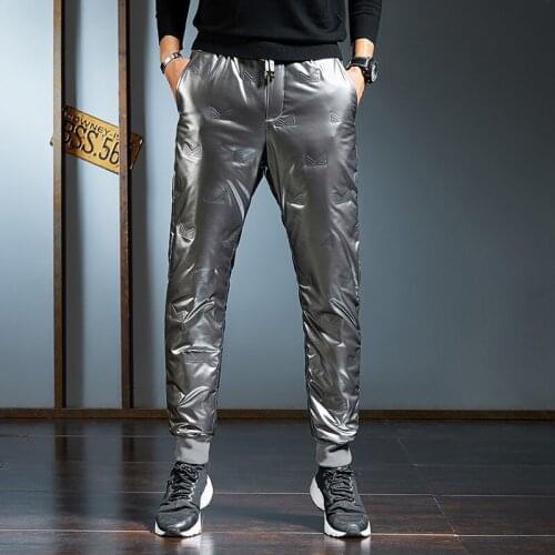 2021 men wearing tight inside the thin bladder ultra thick warm cotton trousers winter youth northeast cultivate morality