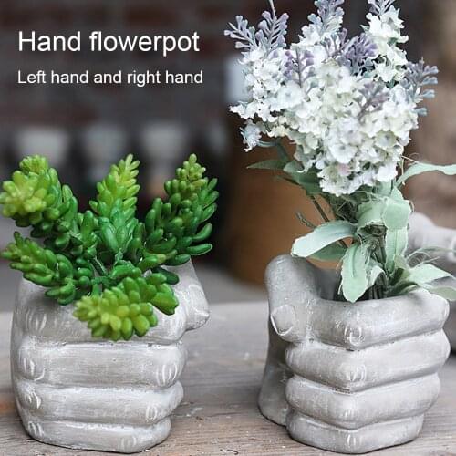 Flowerpot Hands Perfect Mothers Day Gift Cute Decoration Concrete Fist Novelty Flower Pot for Succulent Plants SDF-SHIP