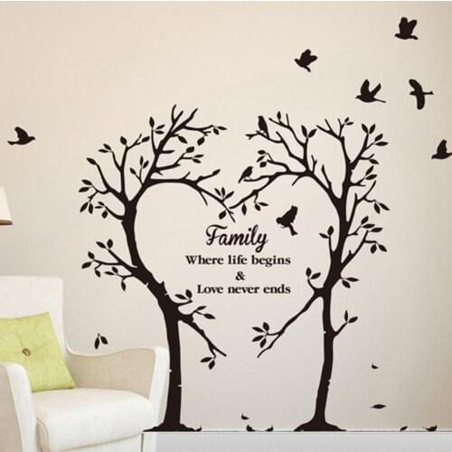 HobbyLane Removable Family Loving Heart Tree Quotes Wall Sticker Art Living Room Decals Home Decor