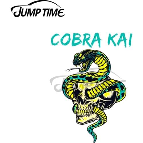 JumpTime 13 x7cm For Cobra Kai Karate Kid Merchandise Retro Car Stickers Decals Waterproof Creative Scratch-proof Vinyl Car Wrap