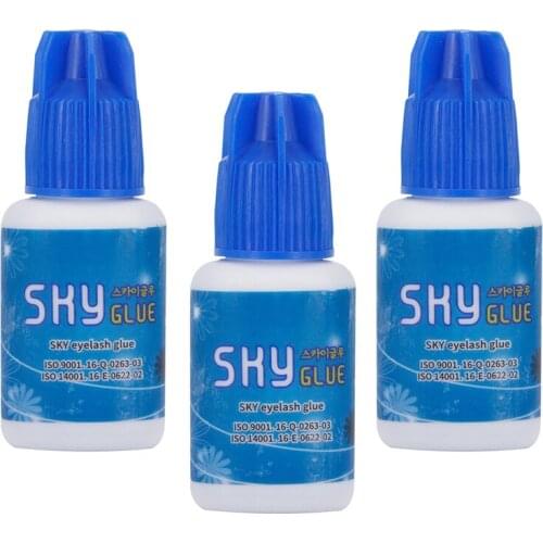 3 Bottles Sky S Glue for Eyelash Extension Fast Drying Professional Eyelash Adhesive Free Shipping