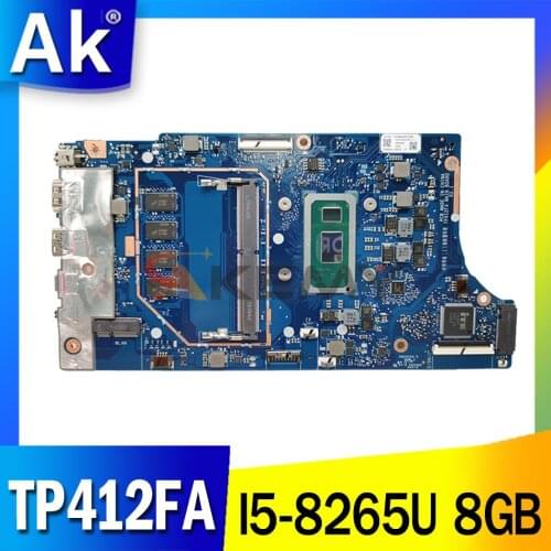 For Asus VivoBook Flip 14 TP412F TP412FA notebook motherboard mainboard test 100% TP412FA notebook motherboard I5-8265U CPU 8GB