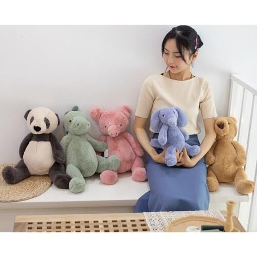 1pc 25/30/45CM Cute Dinosaur Panda Elephant Plush Toys Cartoon Stuffed Soft Animal Dolls for Baby Sleeping Appease Gift Toys