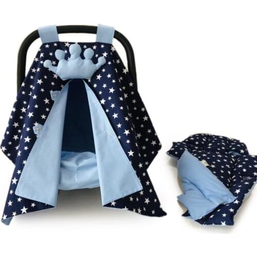 Fashion Baby Car Seat Blanket Cover Bow Newborn Baby Girls Soft Safety Car Seat Canopy Nursing Cover Multi-use Blanket Cover