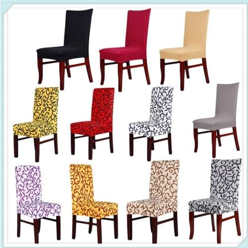 New Spandex 7Colors Stretch Dining Chair Cover Hotel Restaurant Weddings Banquet Home Decoration Christmas Chair Covers JS-78