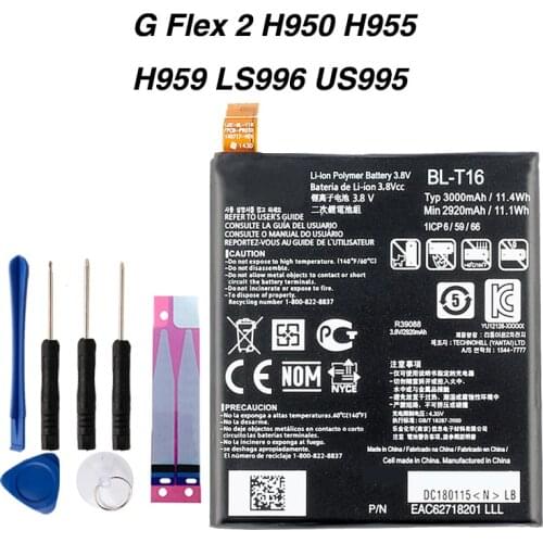 Original BL-T16 Phone Battery for LG G Flex 2 Vu4 H959 H950 H955 LS996 US995 3000mAh