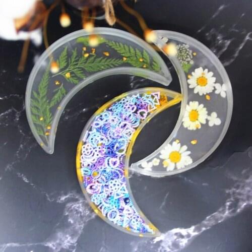 Moon Tray Epoxy Resin Mold Serving Fruit Plate Silicone Mould DIY Crafts Decorations Ornaments Casting Tool WXTE