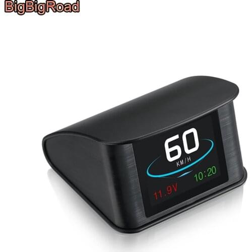 BigBigRoad Car Hud OBD 2 Windscreen Projector Head Up Display For Kia Forte Cerato Ceed Optima K5 Sorento K2 Soul Speed Warning