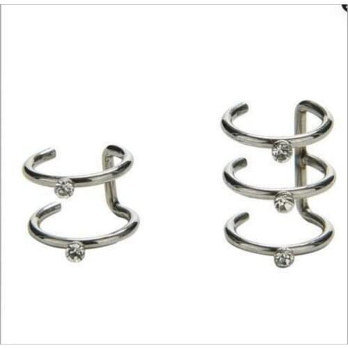 316L Surigcal Steel C Shape Fake Earrings Faux Earrings Non Piercing Body Piercing