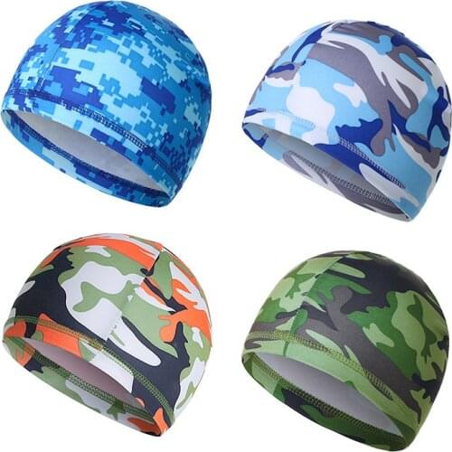 Motorcycle Helmet Riding Cap Summer Anti-Sweat Cooling Beanie Elastic Hat Biking Mesh Outdoor Portable Dustproof Cycling Parts