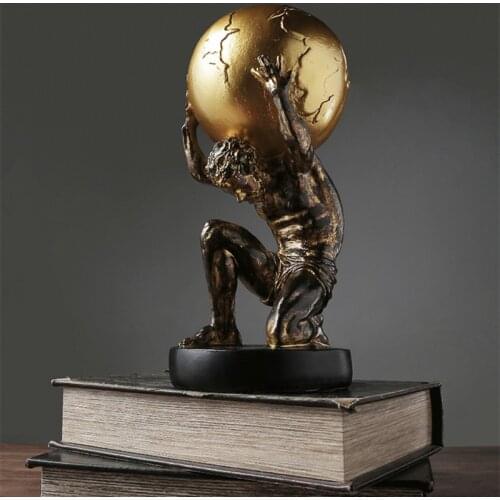 NORDIC ATLAS FIGURE ART SCULPTURE DECORATION MYTH CHARACTER FIGURINE STATUE CREATIVE RESIN CRAFTS HOME DECORATIONS R4471