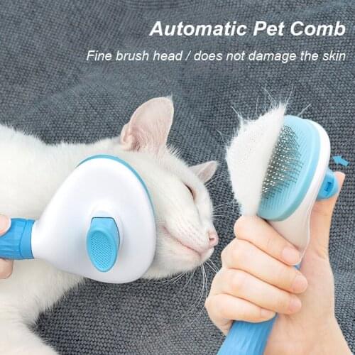 Dog Hair Removal Comb Grooming Cats Comb Pet Products Cat Flea Comb Pet Comb for Dogs Grooming Toll Automatic Hair Brush Trimmer