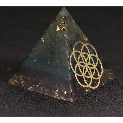 Soothe The Soul Orgonite Pyramid Natural Obsidian Quartz Chips Gravel Orgone Energy Generator Meditation Healing Balance Jewelry