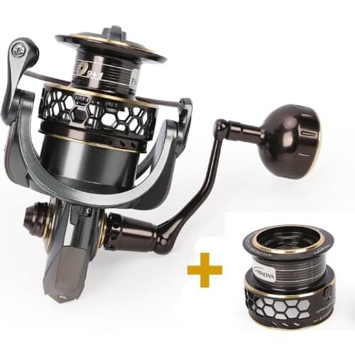 2 Spools TSURINOYA Jaguar Spining Reel 9+1BB 5.2:1 Stainless Steel Bearing for Pike 6KG Max Drag Carp fishing Saltwater Coil