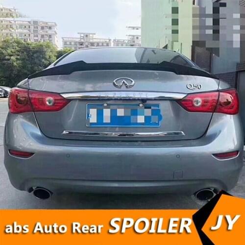 For Infiniti Q50 Spoiler Carbon Fiber Material 2014-2018 ack Performance Style Spoiler For Infiniti Q50 Spoiler