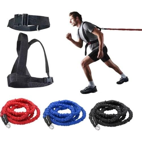 Double resistance band training pull rope stretch rope track and field track and field running explosive force jumping