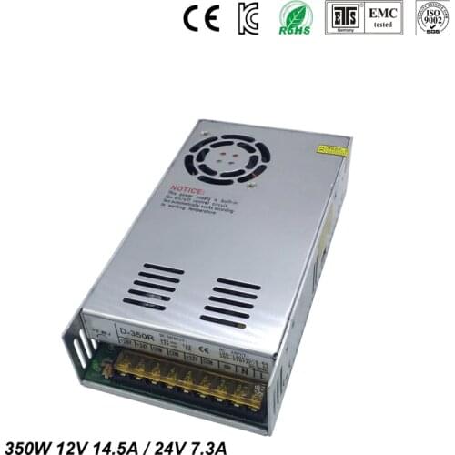 High quality double sortie 12V 24V 350W Switching Power Supply Driver for LED Strip AC100-240V Input to DC 12V 24V free shipping