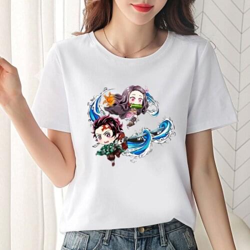 Fuuny Delicious Ramen Tanjirou Smiling Face Printed Womens T Shirt Demon Slayer Cute Tanjirou & Nezuko Graphic Manga Anime Tee