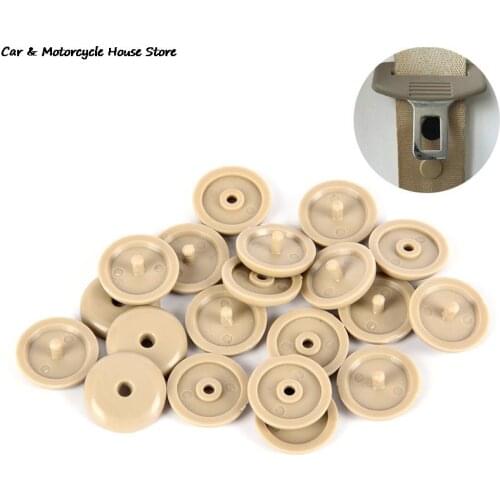 10pcs Retainer Fasteners Stop Buttons For Lada Opel Renault Corolla POM Nylon Seat Belt Buckle Stopper